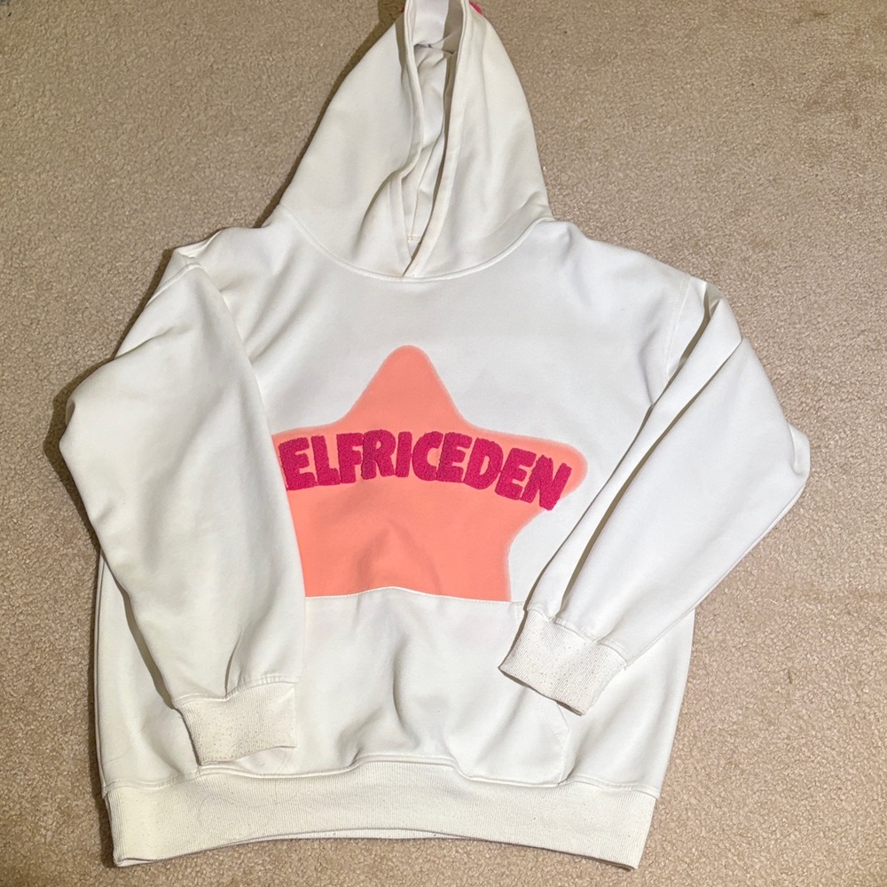 Aelfric Eden White and Pink Star Hoodie